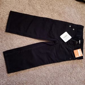 New! Black Corduroy Pants, straight leg, 2T